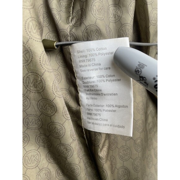 Michael Kors Field Jacket Women’s Size Small Gray Adjustable Waist Hooded - Picture 14 of 14